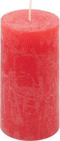 Rusztikus gyertyakészlet 10 cm Ø 5 cm 16 db piros