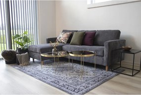 Venezia dohányzóasztal, üveg, sárgaréz színű acél 48x48cm