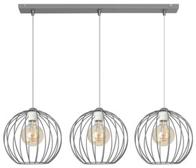 Csillár zsinóron MERCURE 3xE27/15W/230V szürke