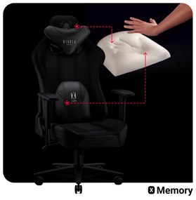 Diablo X-Player 2.0 szövet gamer szék Átlagos méret: fehér-fekete Diablochairs