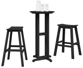 3 részes kert bár szett fekete HDPE