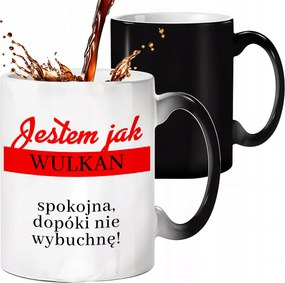 Mágikus Bögre Fekete Matt Olyan Vagyok, Mint Egy Vulkán Ajándék Lányoknak