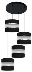 Csillár zsinóron HELEN 4xE27/15W/230V fekete