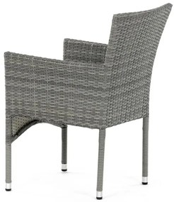 Autronic Kerti szék, fém, polirattan, szürke,AZC-S2118 GREY