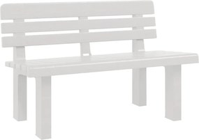 vidaXL fehér polipropilén kerti pad 110 x 52 x 71 cm