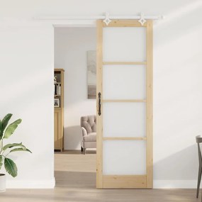 Csúszóajtó Barna 78 x 232 cm Fa és fém