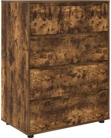 vidaXL Tároló szekrények 2 pcs Füstölt tölgy 80 x 48 x 105 cm Faanyag