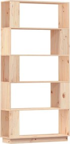 vidaXL tömör fenyőfa könyvszekrény/térelválasztó 80 x 25 x 163,5 cm