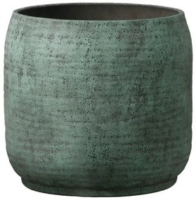 Cement óriás kaspó 55x50 cm antik zöld