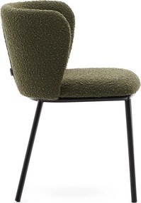 Zöld kárpitozott étkezőfotel Ciselia – Kave Home