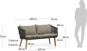 Inti akácfa kerti bútor szett - Kave Home