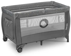 Lionelo - Utazóágy STEFI PLUS, szürke/többszínű