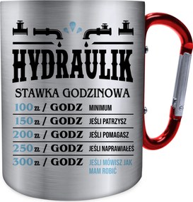 Fém Bögre Karabinerrel Ajándék Vízvezeték Szerelő Óradíj