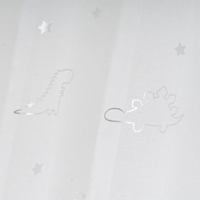 Fehér-ezüstszínű fényáteresztő függöny 140x260 cm Dinos – Casa Selección