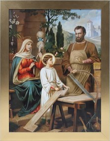 Vászonkép 45x35 Szent Család Jézus Arany Keret