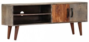 szürke tömör nyers mangófa TV-szekrény 130 x 30 x 46 cm