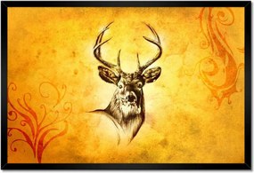 Poszter keretben 60x40 Szarvasfej szarvakkal