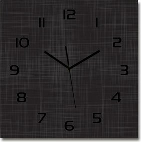 Üveg nagy lógó óra lenvászon textúra 60x60cm