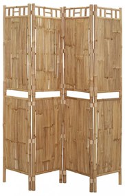 4 paneles bambusz térelválasztó 160 x 180 cm