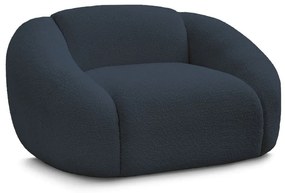 Sötétkék buklé fotel Tina – Bobochic Paris