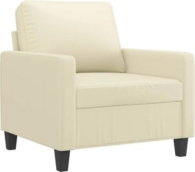 vidaXL krémszínű műbőr kanapéfotel 60 cm