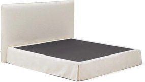 Fehér kárpitozott franciaágy 180x200 cm Jaira – Kave Home