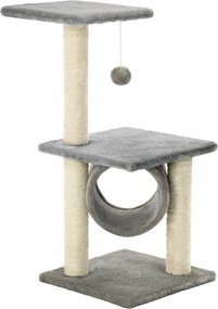 vidaXL szürke macskabútor szizál kaparófákkal 65 cm