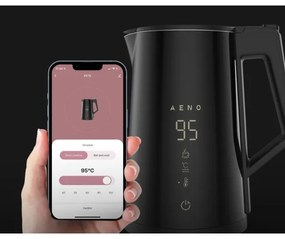 AENO okos vízforraló LED kijelzővel, 1,7 l, 2200W/230V, fekete
