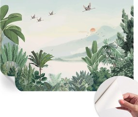 Öntapadós tapéta Fali furnér 3D hatás Trópusi oázis 152x104 cm