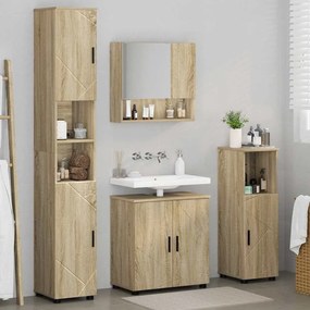 Fürdőszoba bútor szett 4 pcs sonoma tölgy 61 x 35 x 64 cm