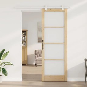 Csúszóajtó Barna 83 x 232 cm Fa és fém