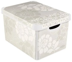 Romance szürke tárolódoboz fedéllel, 22 l - Curver