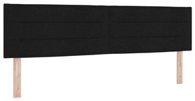 vidaXL Boxspring Ágy Matraccal Fekete 180x200 cm Szövet