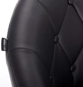 HC8516CROSS Fekete modern műbőr szék krómozott lábbal
