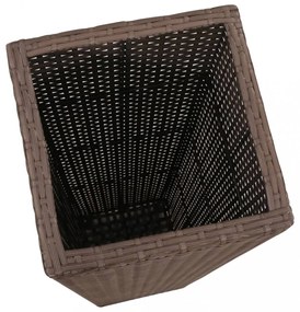 3 db barna polyrattan kerti magaságyás
