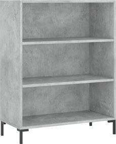 vidaXL betonszürke szerelt fa könyvespolc 69,5 x 32,5 x 90 cm