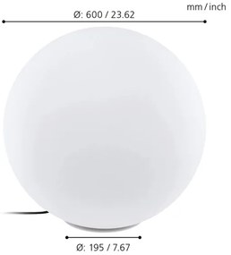 Eglo 98108 - LED RGBW Kültéri állólámpa MONTEROLO-C 1xE27/9W/230V IP65 ø600