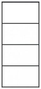 fekete matt ESG üveg és alumínium tolóajtó 90x205 cm