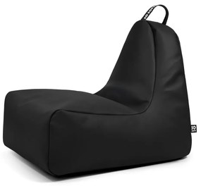 Fekete bőrutánzat babzsákfotel Chill L – So Soft?