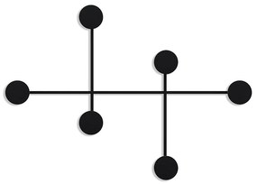 Fekete fém fali fogas Dama – Kalune Design