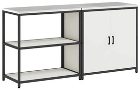 Konyhai Tároló Készlet polcokkal 2 pcs Fehér 180 x 50 x 92 cm