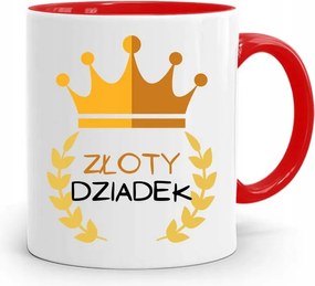 Piros Bögre Ajándék Nagypapának Arany Nagypapa fényképes nyomtatással