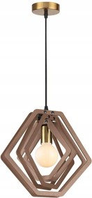 Aca Lighting függeszték 1XE27 világosbarna bőr Mdf Átméretű 34XMÉRETŰ Triton