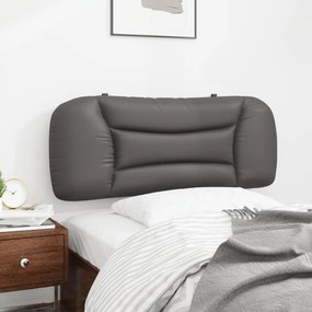 szürke műbőr fejtámla párna 100 cm