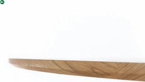 Étkezőasztal, tölgy/fekete, átmérő 110 cm, REVENTON NEW