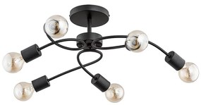 Felületre szerelhető csillár HELIX 6xE27/15W/230V fekete