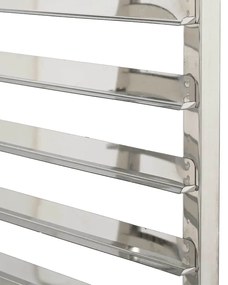 vidaXL rozsdamentes acélból tálcás kocsi 12 GN tárolóval 75x55x87 cm