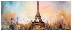 Kép - Az Eiffel-torony festménye (120x50 cm)