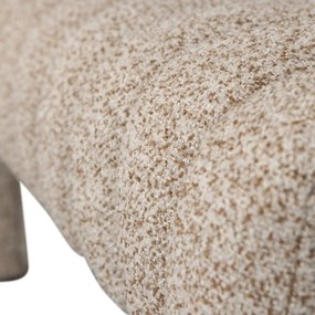 Világosbarna buklé párnázott pad Frex – WOOOD