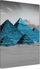 Vászonkép 80x120 Kék piramisok